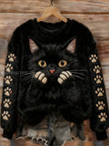 Women's Retro Animal Art Print Casual Flannel Top