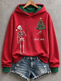 Women's Funny Christmas Skeleton Hoodie