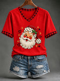 Women's Christmas Santa Claus Short-Sleeved T-Shirt
