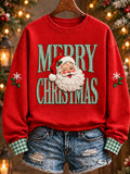 Women's Christmas Santa Claus Art  Regular Sweatshirt