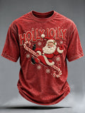 Men's Christmas Santa Print T-Shirt