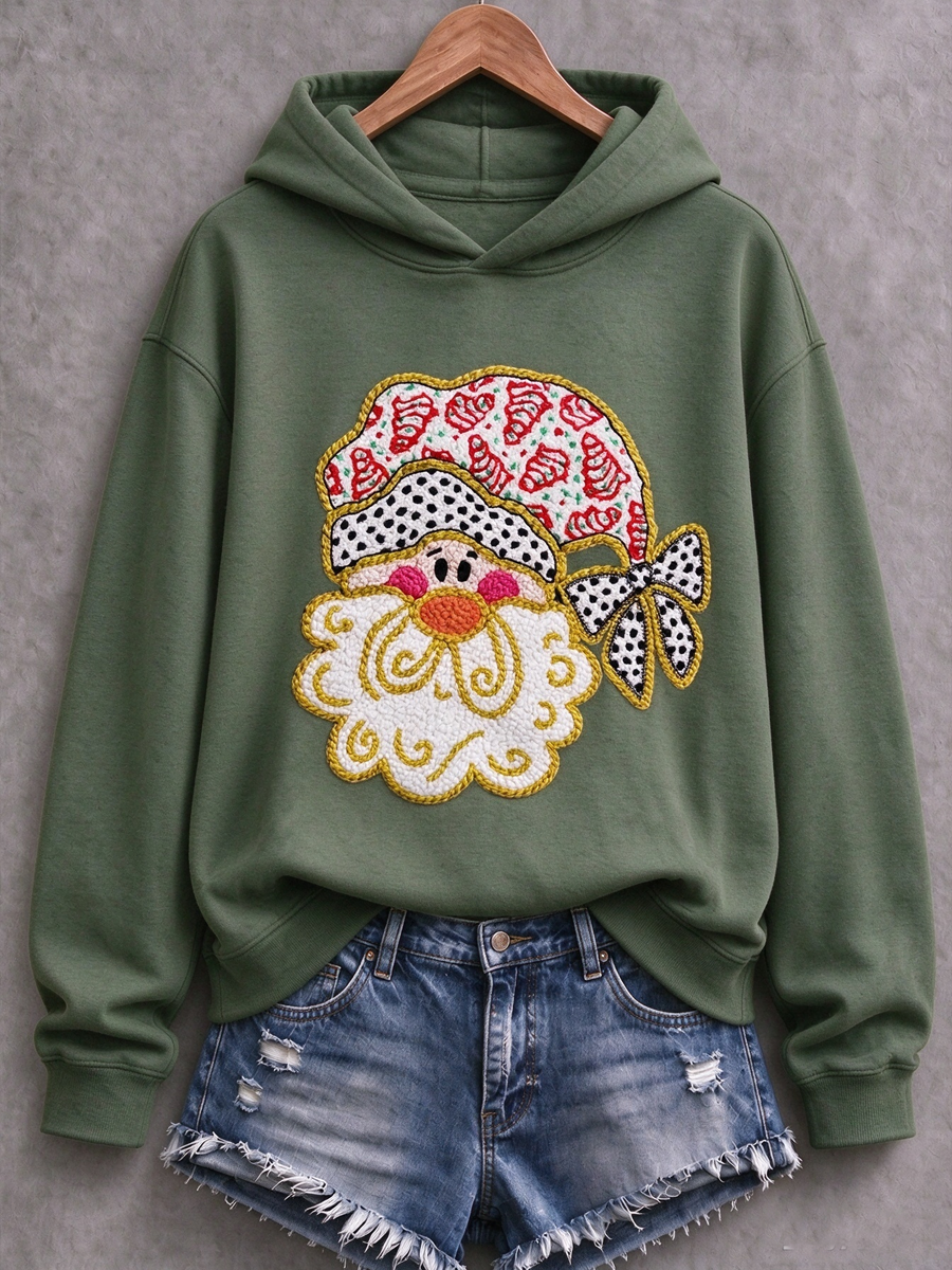 Women's Santa Claus Printed Regular Sweatshirt