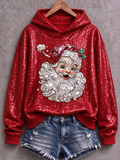 Women's Santa Claus Printed Regular Sweatshirt