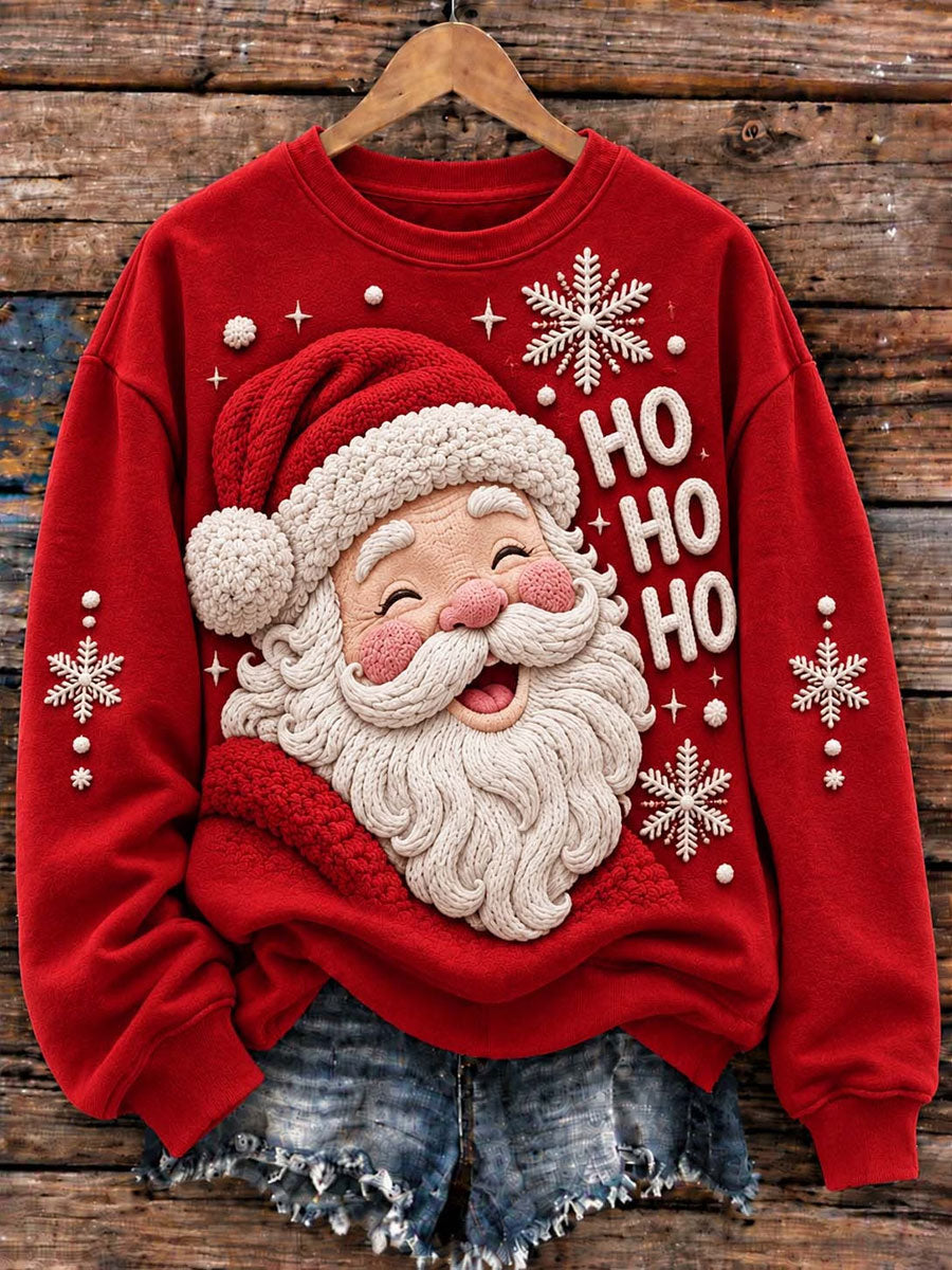 Women's Christmas Winter Santa Claus Regular Sweatshirt