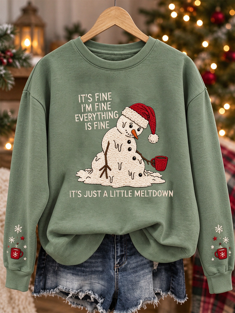 Women's Fun Christmas printed Regular Sweatshirt