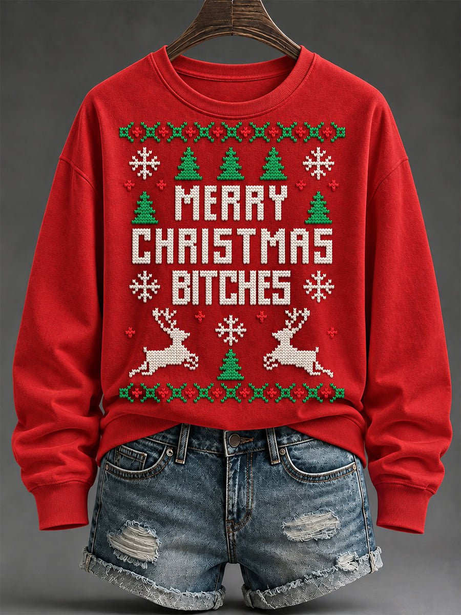 Women's Christmas Print Sweatshirt