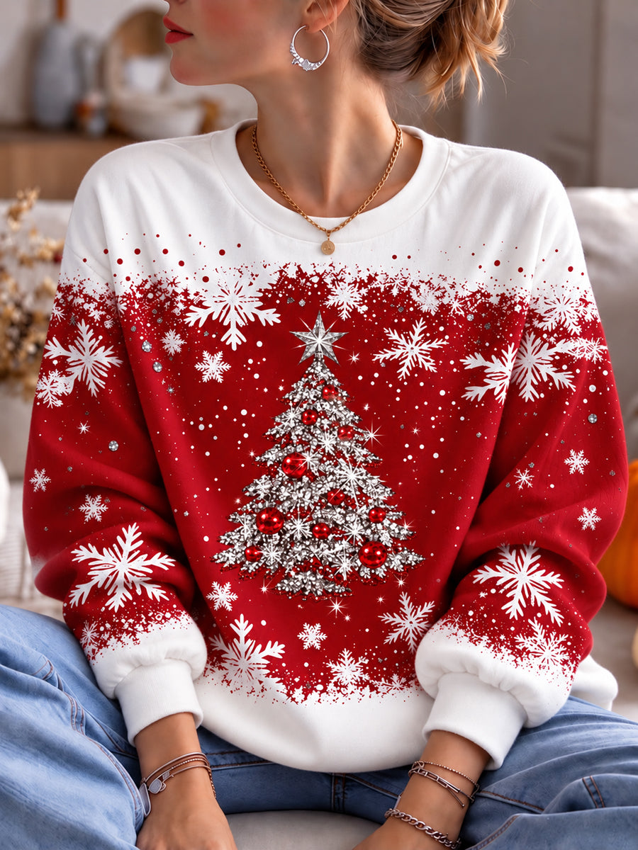 Women's Christmas Print Sweatshirt