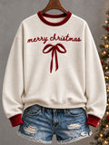 Women's Merry Christmas Tree Art Printed Sweatshirt