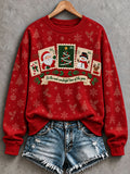 Women's "It's The Most Wonderful Time of the Year" Christmas Print Casual Sweatshirt