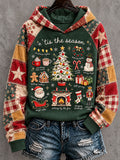 Women's Tis The Season Fun Christmas Print Hoodies